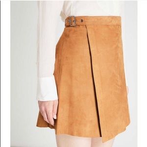 Theory | Lambskin Suede ‘Double Face’ Wrap Skirt